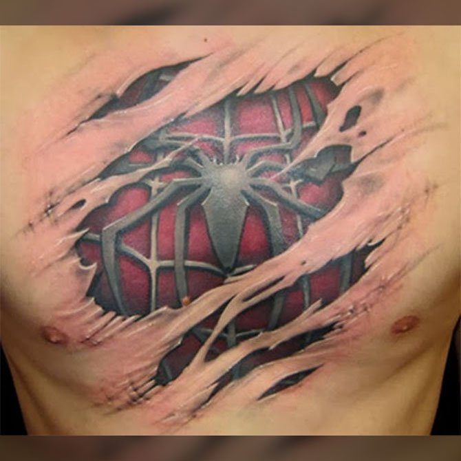 Tattoo 3D Spider Man